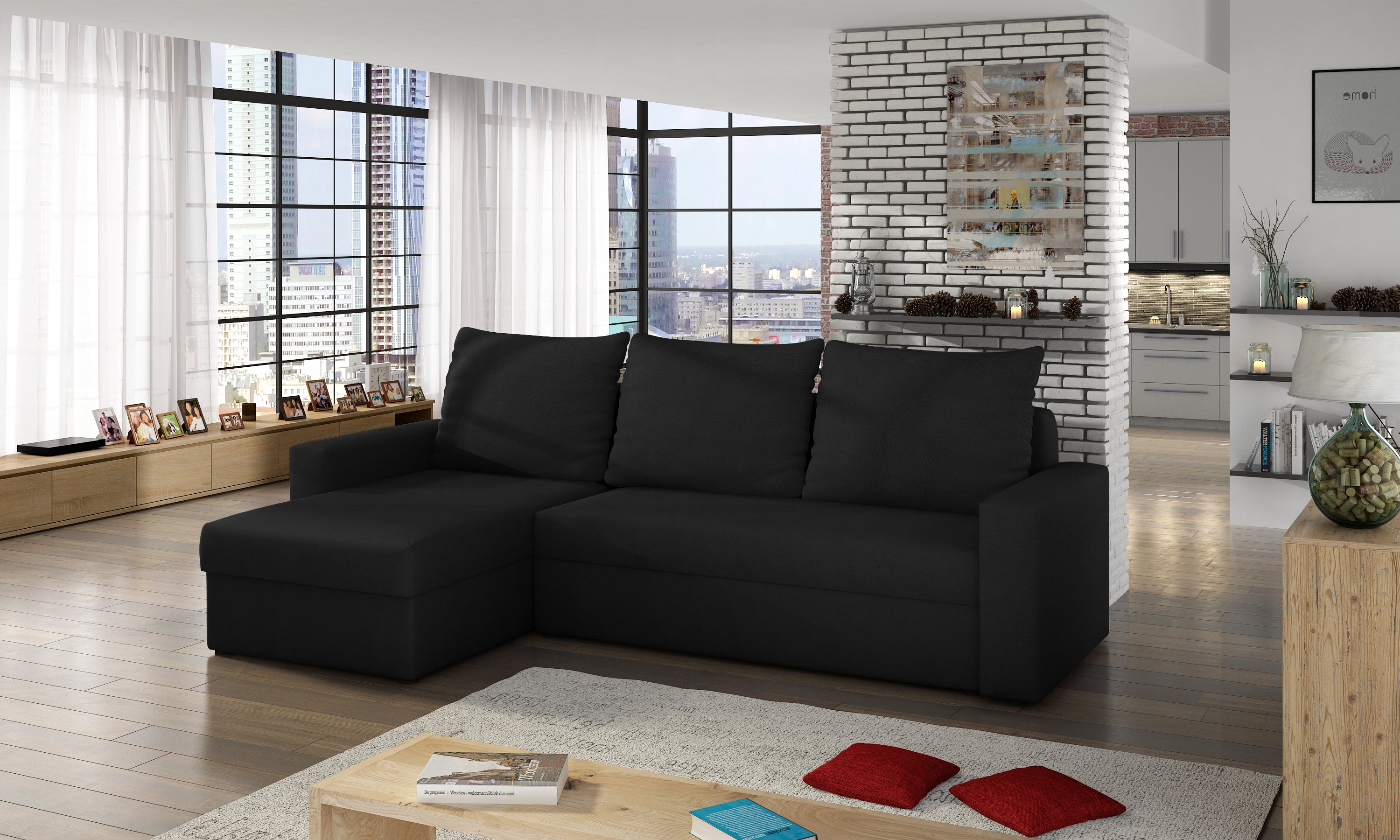 LIVIO Corner Sofa Bed