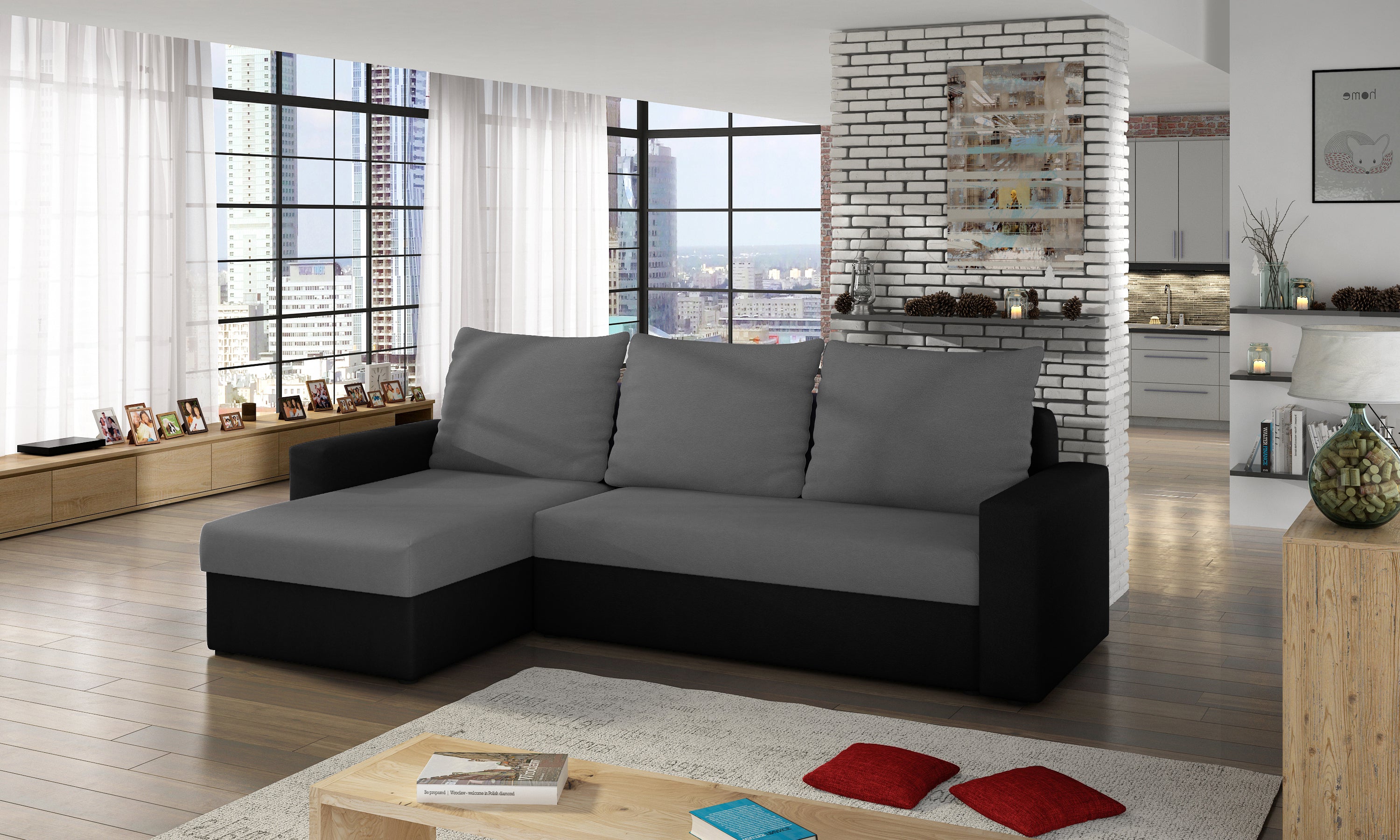 LIVIO Corner Sofa Bed